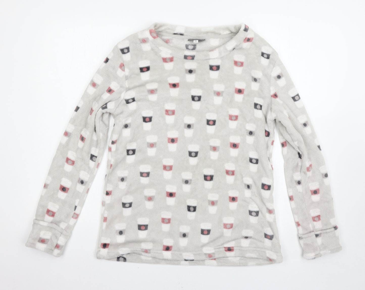 gozee Womens Grey Solid  Top Pyjama Top Size S