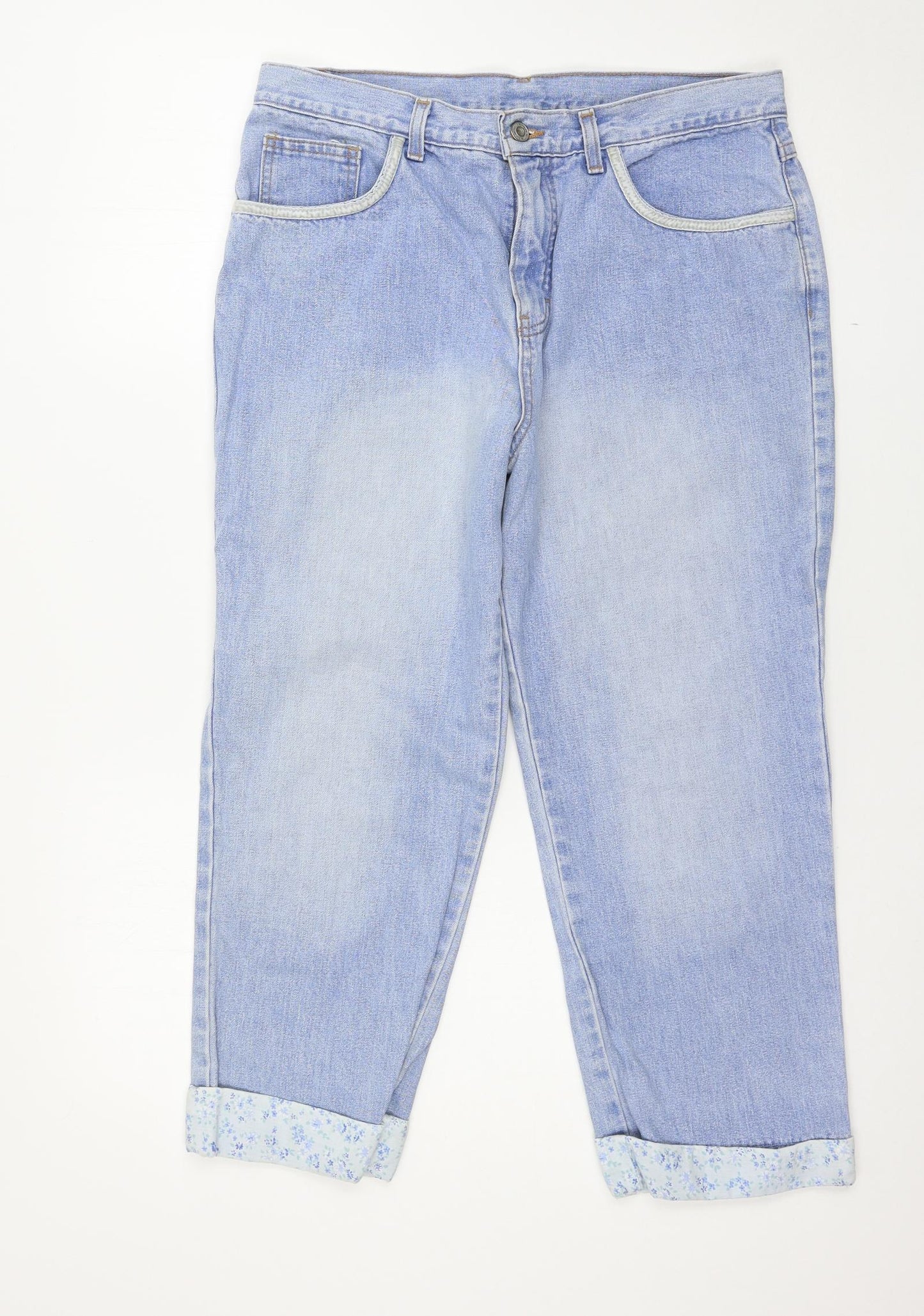 Marks and Spencer Womens Blue   Cropped Jeans Size 14 L23 in