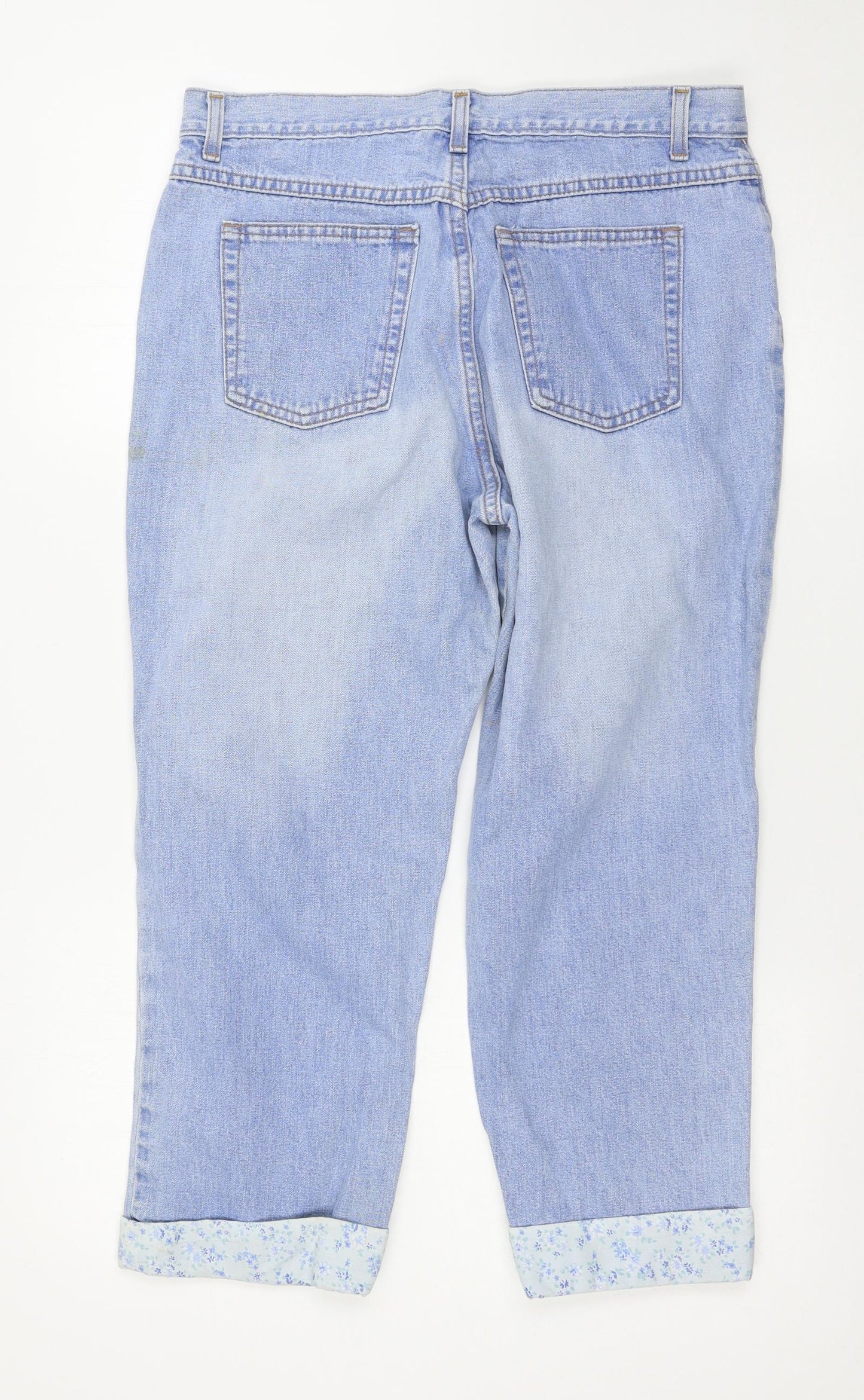Marks and Spencer Womens Blue   Cropped Jeans Size 14 L23 in