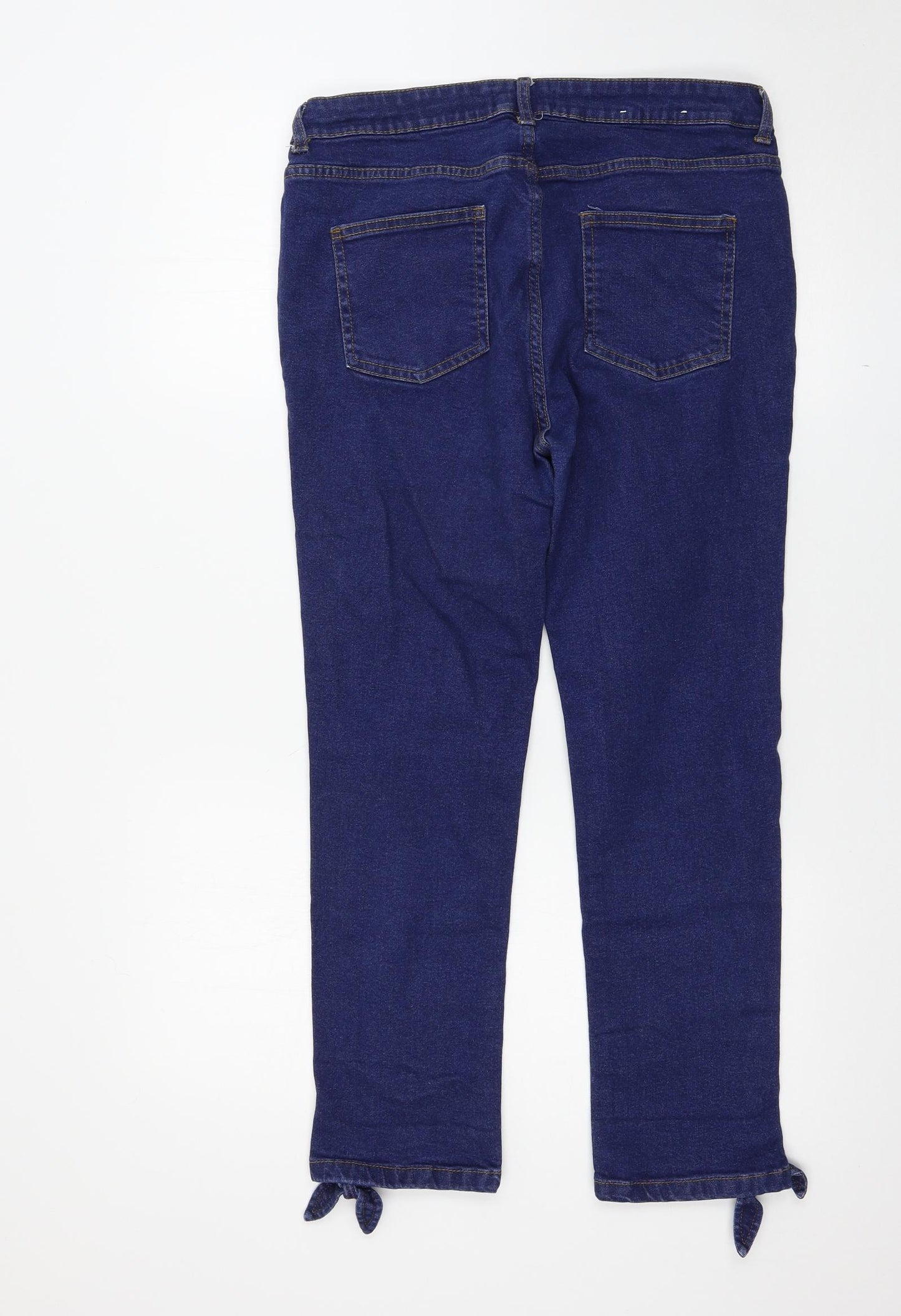 Peacocks Womens Blue   Straight Jeans Size 14 L25 in
