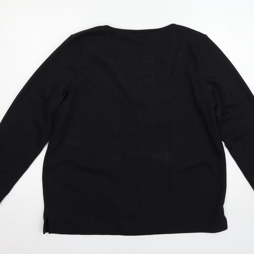 BM Womens Black   Pullover Jumper Size M