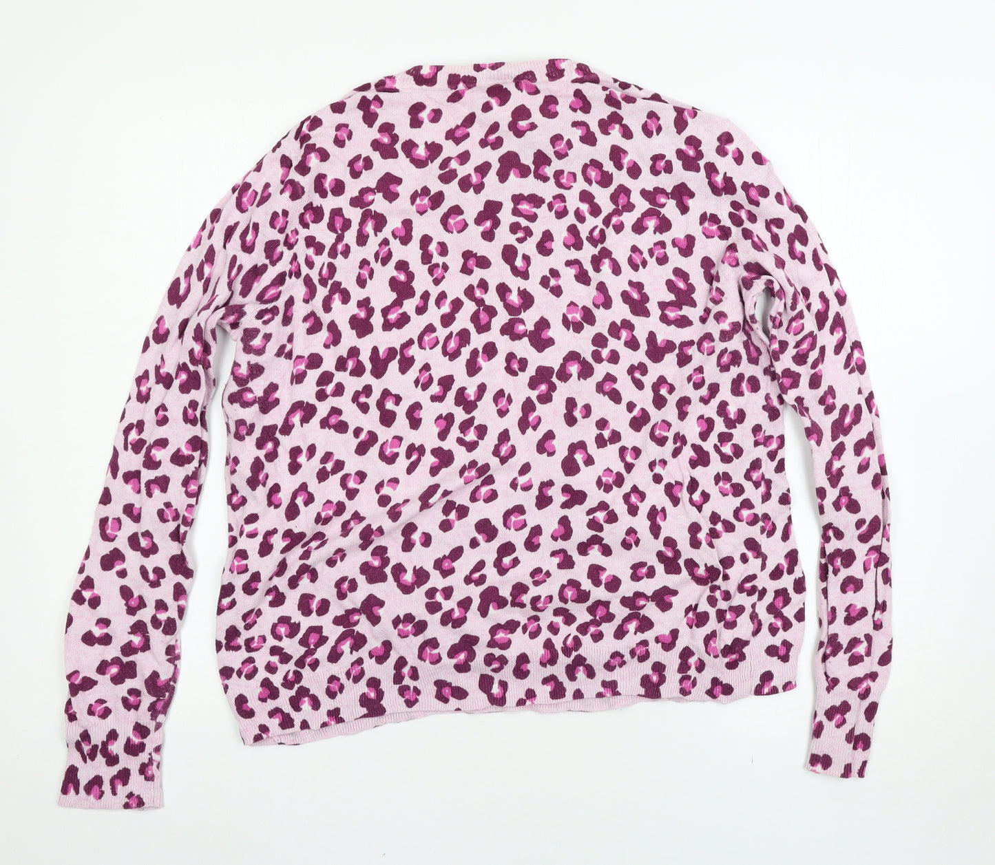 Mini Velvet  Womens Purple Animal Print  Pullover Jumper Size 18