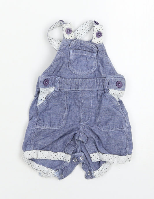 Matalan Girls Blue   Dungaree One-Piece Size 0-3 Months