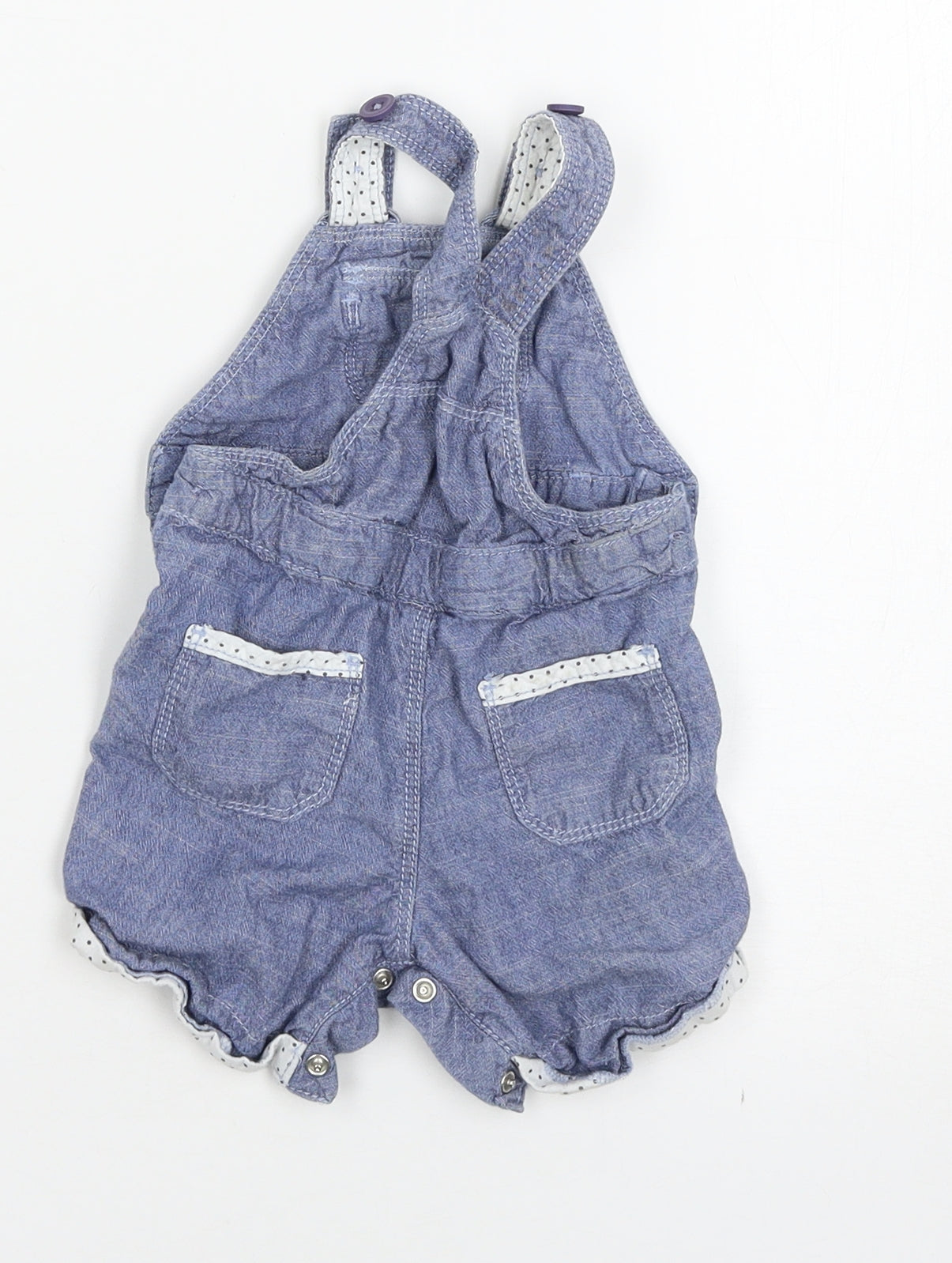 Matalan Girls Blue   Dungaree One-Piece Size 0-3 Months