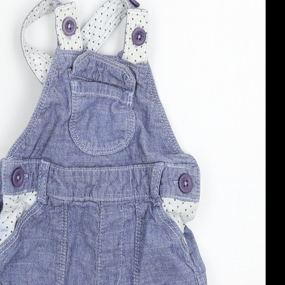 Matalan Girls Blue   Dungaree One-Piece Size 0-3 Months