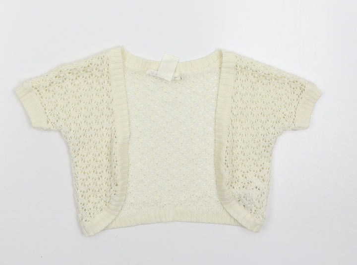 LOGG Girls Ivory Cardigan Jumper Size 5-6 Years