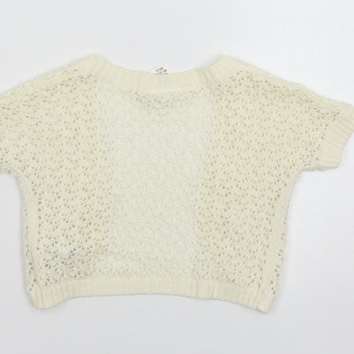 LOGG Girls Ivory   Cardigan Jumper Size 5-6 Years