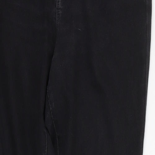 Denim & Co. Womens Grey   Straight Jeans Size 12 L25 in