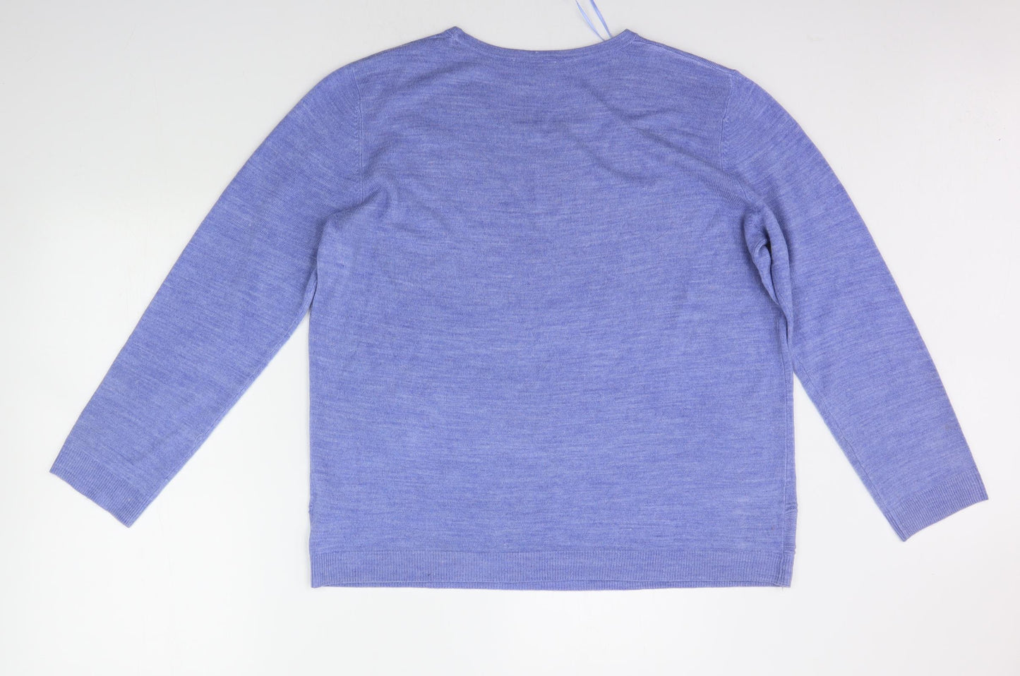 Classic Womens Blue Houndstooth  Pullover Jumper Size 18