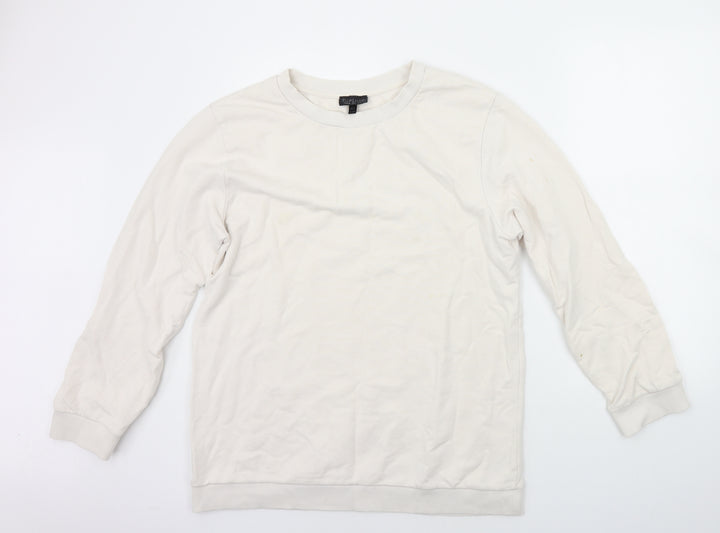 Topshop Womens Beige Houndstooth  Pullover Jumper Size 12