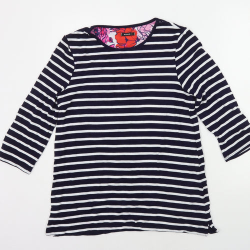 Roman Womens Blue Striped  Pullover Jumper Size 12