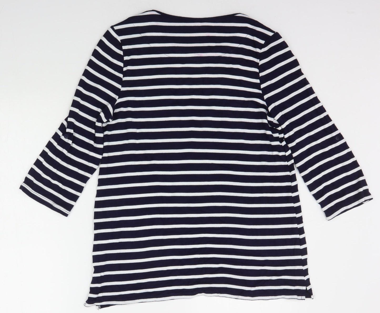 Roman Womens Blue Striped  Pullover Jumper Size 12