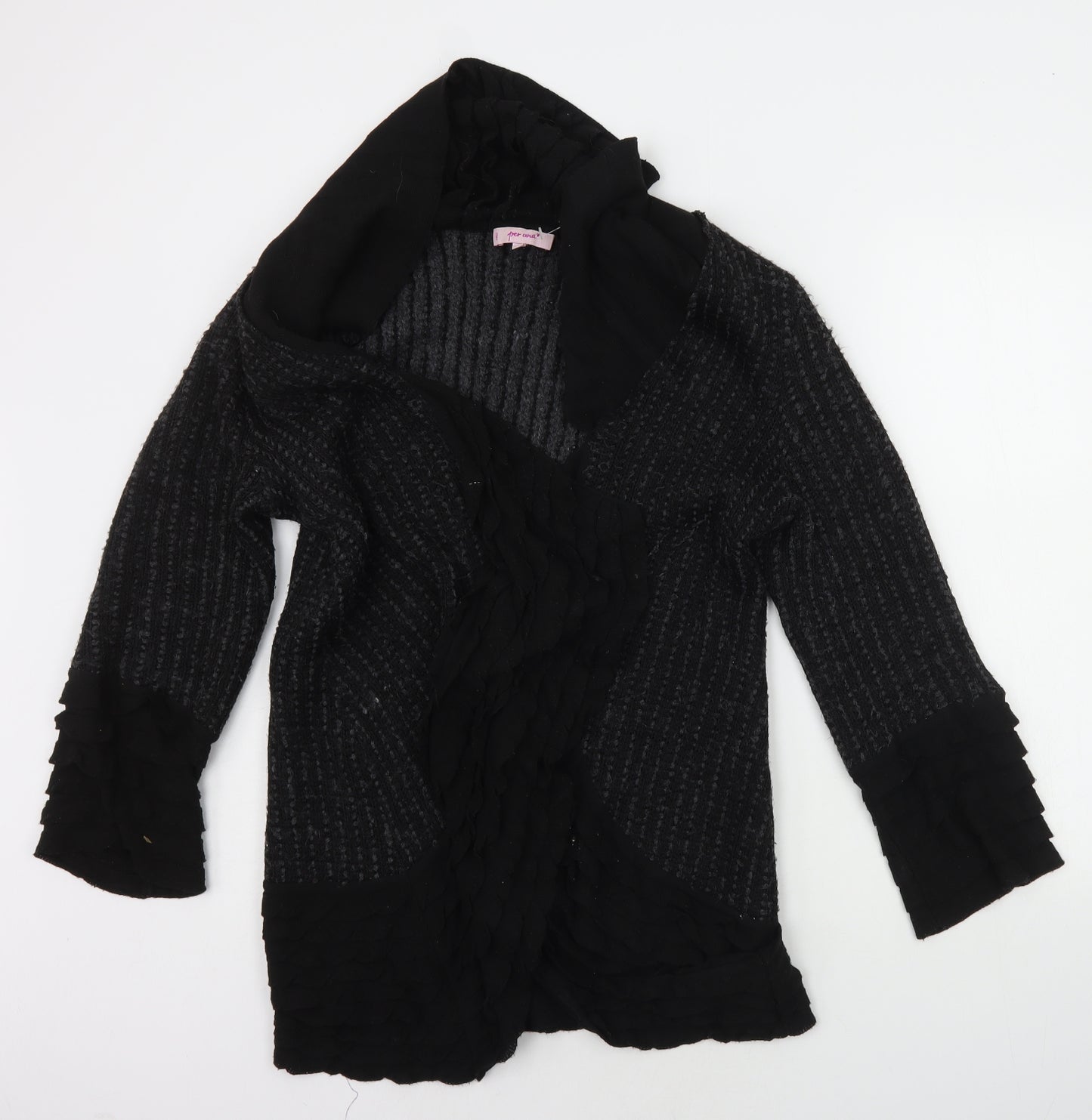 Per Una Womens Green Houndstooth  Cardigan Jumper Size 14