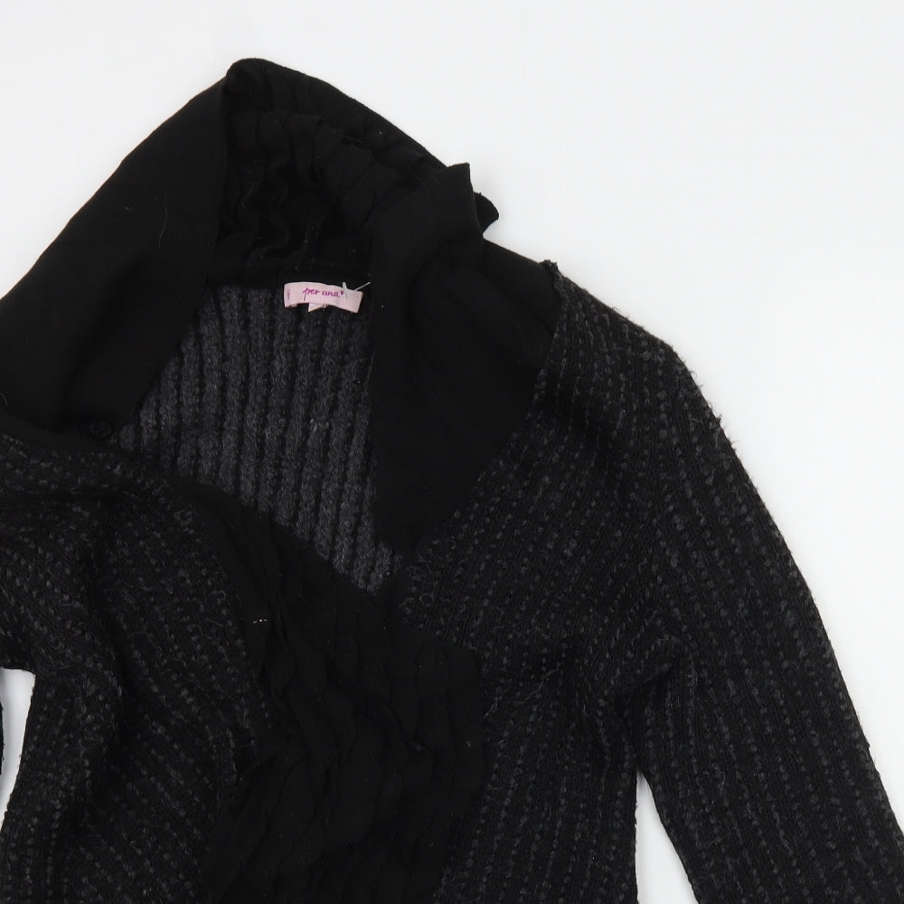 Per Una Womens Green Houndstooth  Cardigan Jumper Size 14