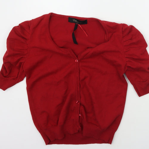 eVIE Womens Red   Cardigan Jumper Size 12