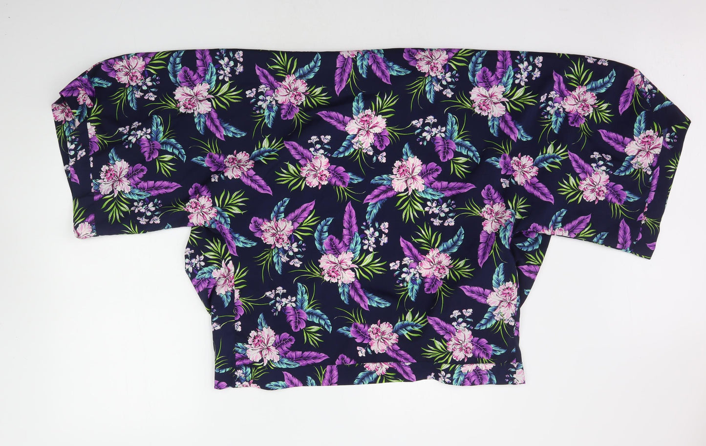 New Look Womens Blue Floral  Cardigan Jumper Size 12