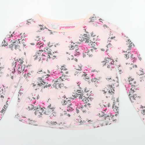 F&F Womens Pink Floral  Top Pyjama Top Size 10