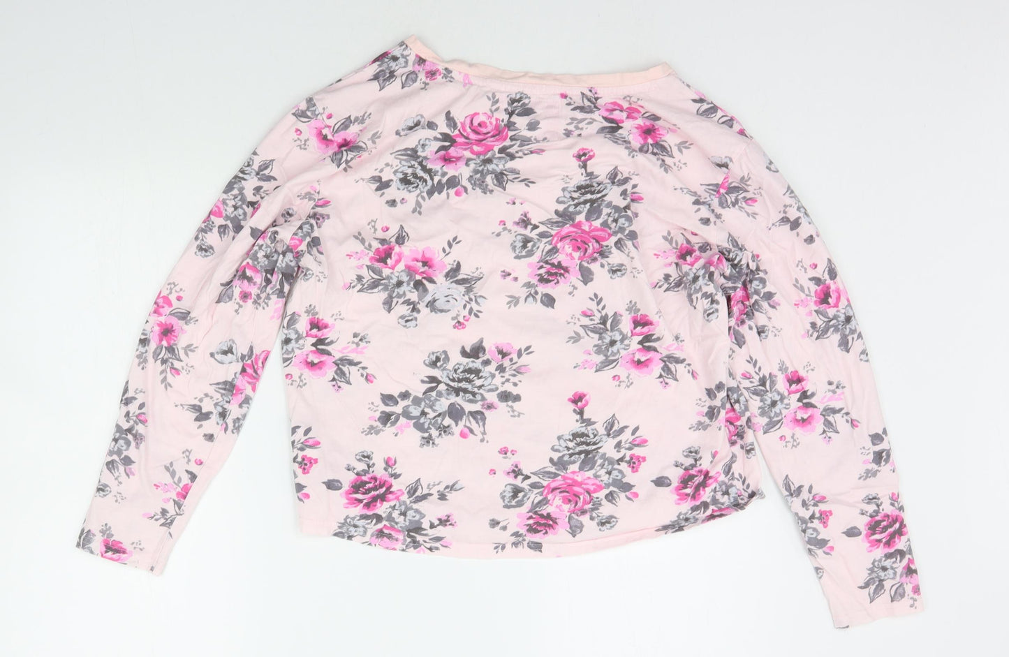 F&F Womens Pink Floral  Top Pyjama Top Size 10