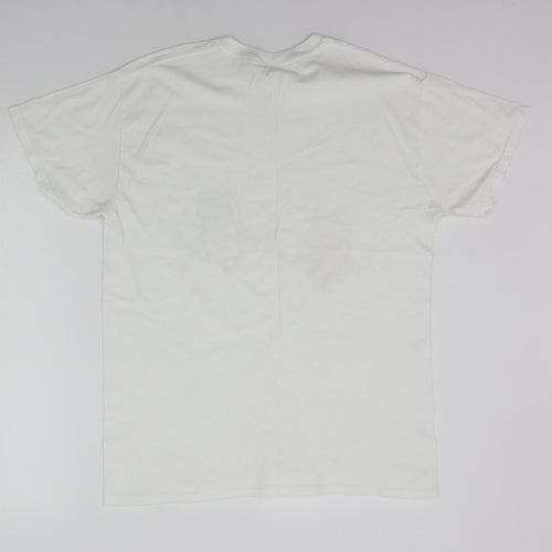 Gildan Mens White    T-Shirt Size M  - milk