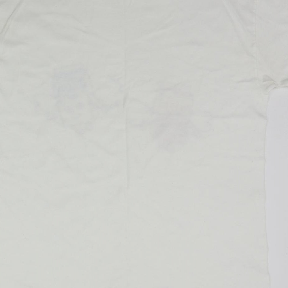 Gildan Mens White    T-Shirt Size M  - milk
