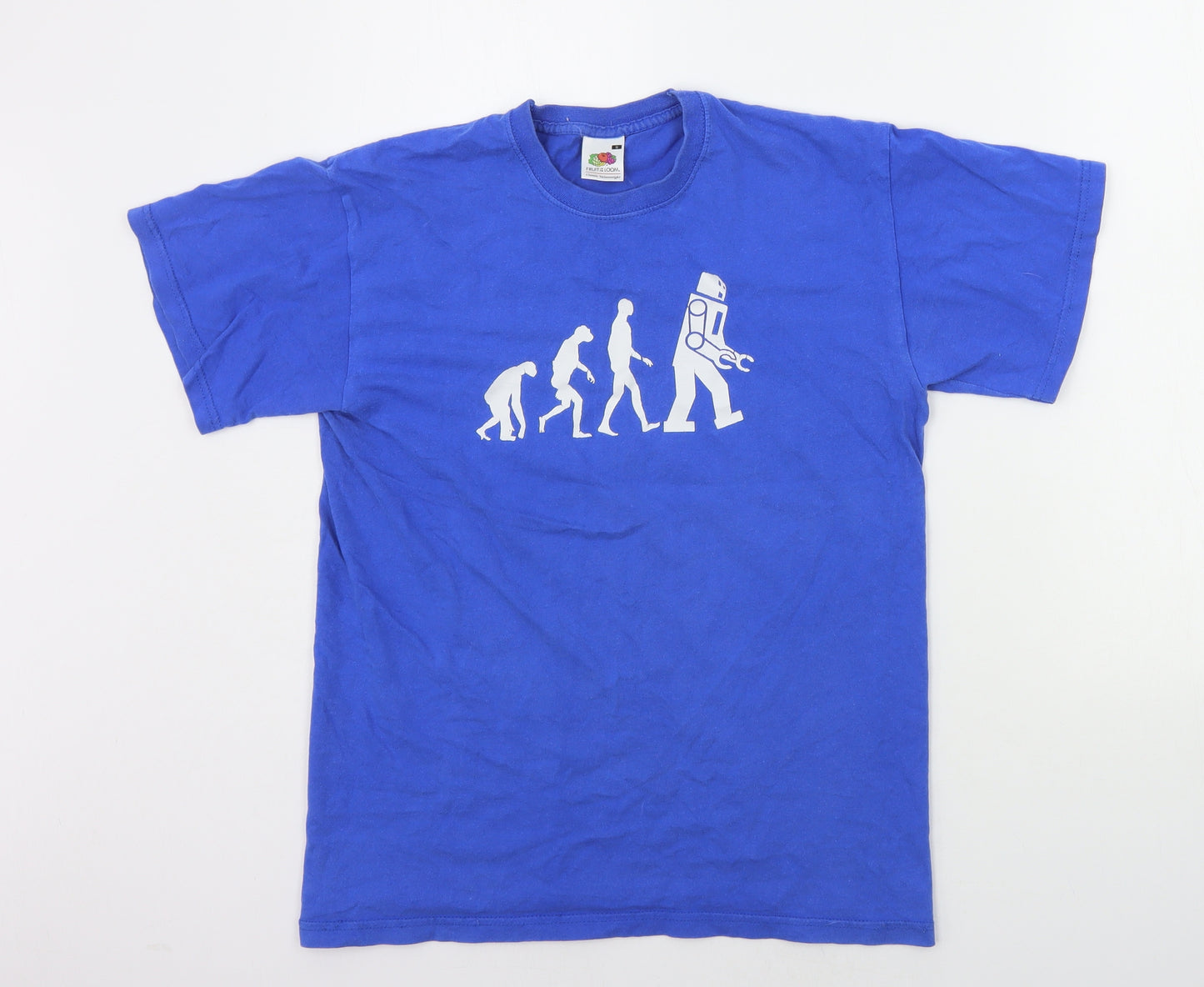 Fruit of the Loom Mens Blue    T-Shirt Size S