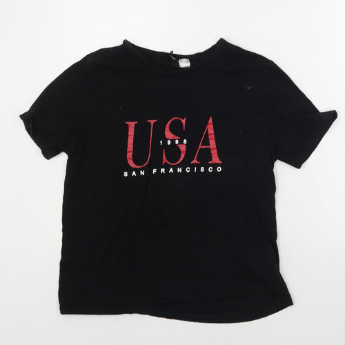 Divided Womens Black   Basic T-Shirt Size S