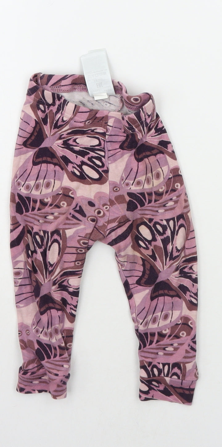 Gap Baby Purple Geometric Jogger Leggings Size 12-18 Months