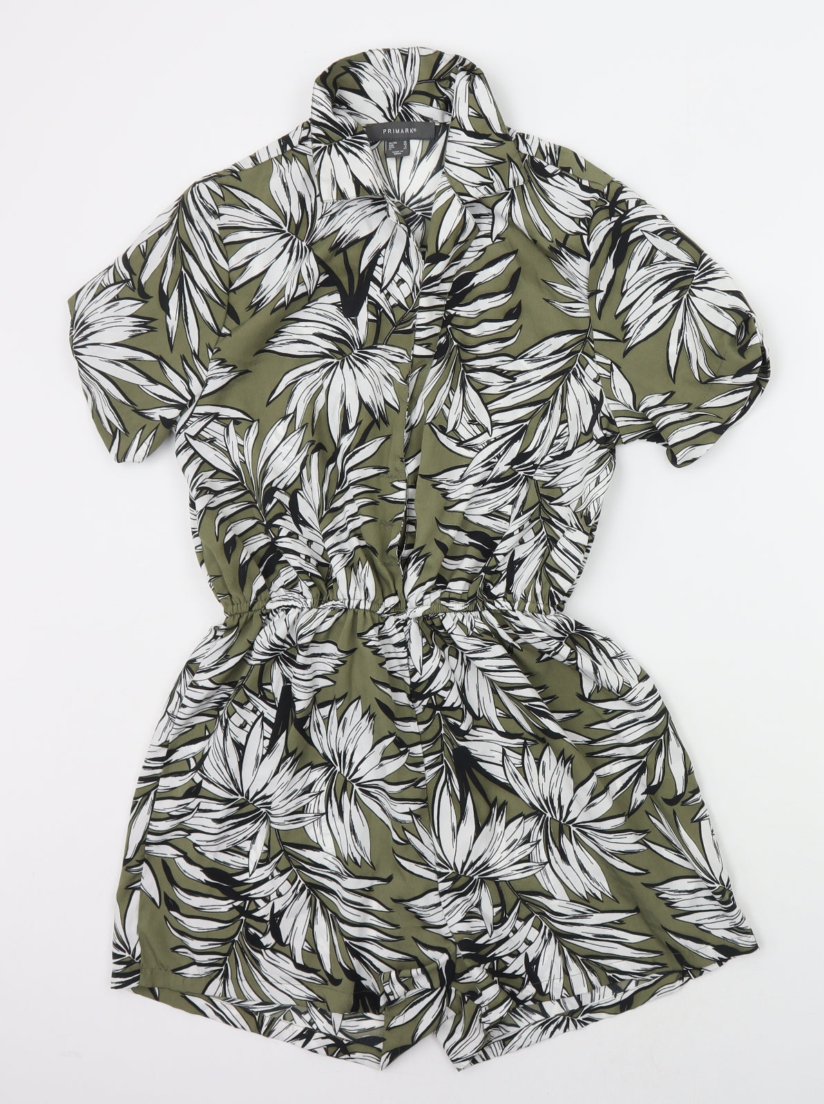 Primark Womens Green Floral  Jumpsuit One-Piece Size 12