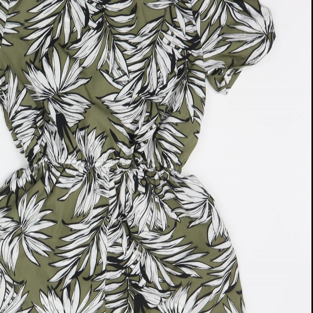 Primark Womens Green Floral  Jumpsuit One-Piece Size 12