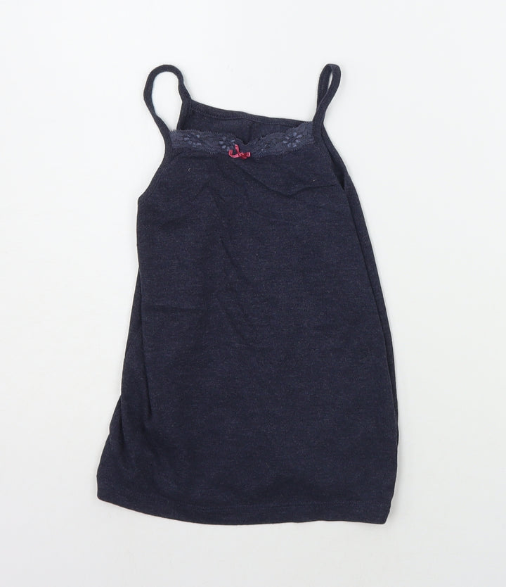 Primark Girls Blue Basic Tank Size 9-10 Years