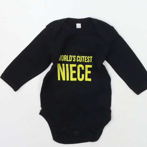 babybugz Baby Black   Babygrow One-Piece Size 3-6 Months