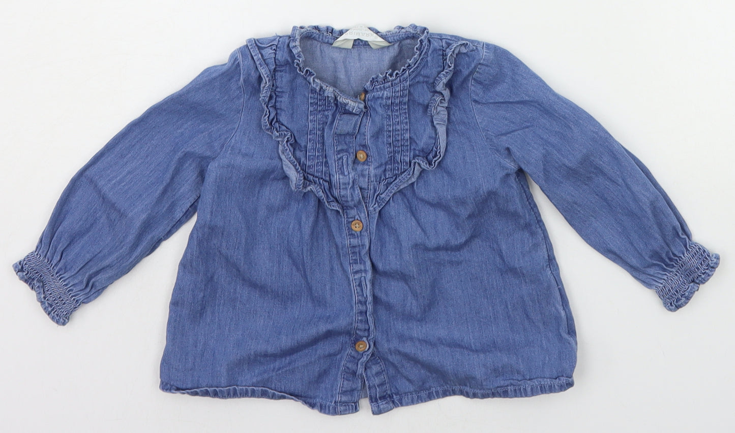 Primark Baby Blue   Basic Button-Up Size 9-12 Months