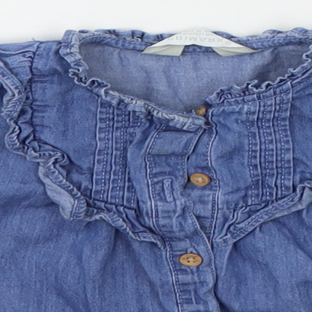 Primark Baby Blue   Basic Button-Up Size 9-12 Months