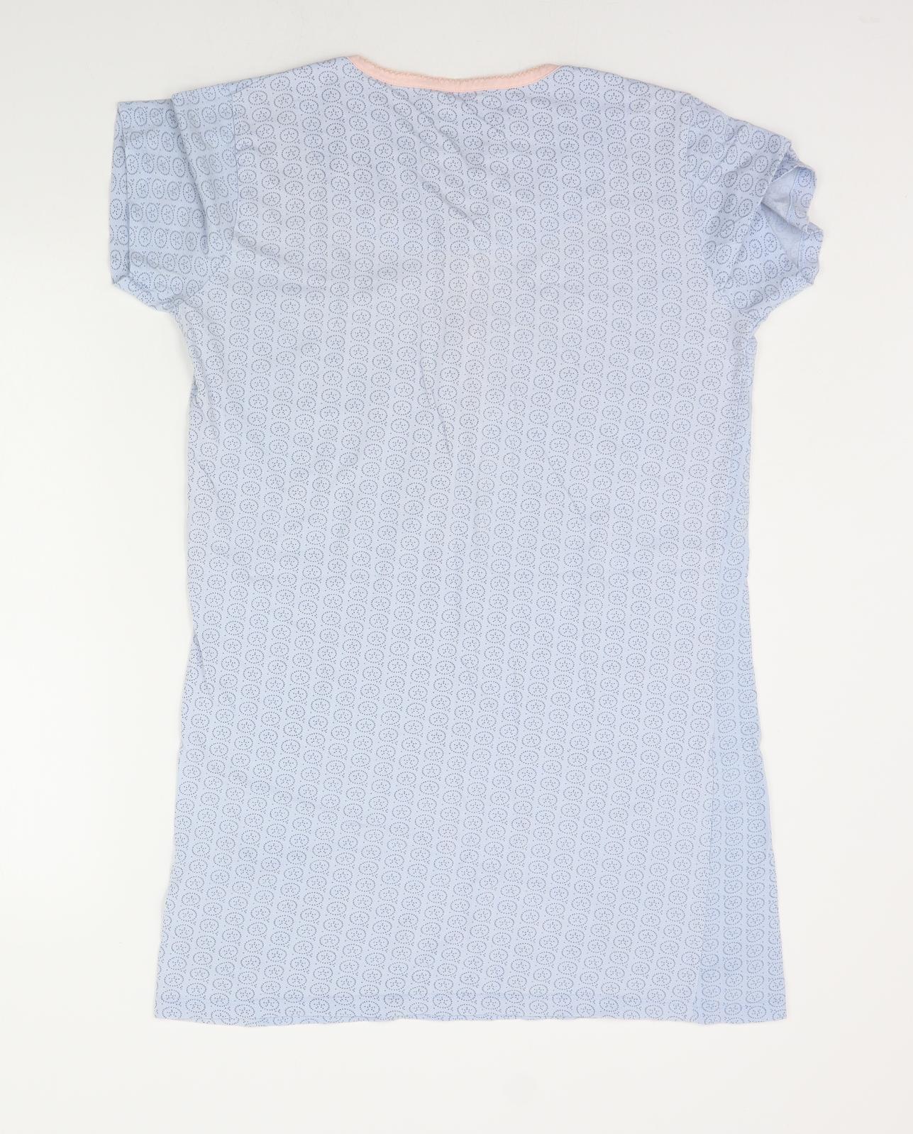 LOVE TO LOUNGE Womens Blue Geometric  Top Pyjama Top Size M