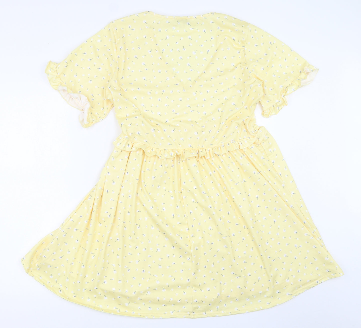 In the Style Womens Yellow  Polyester Fit & Flare  Size 12  V-Neck