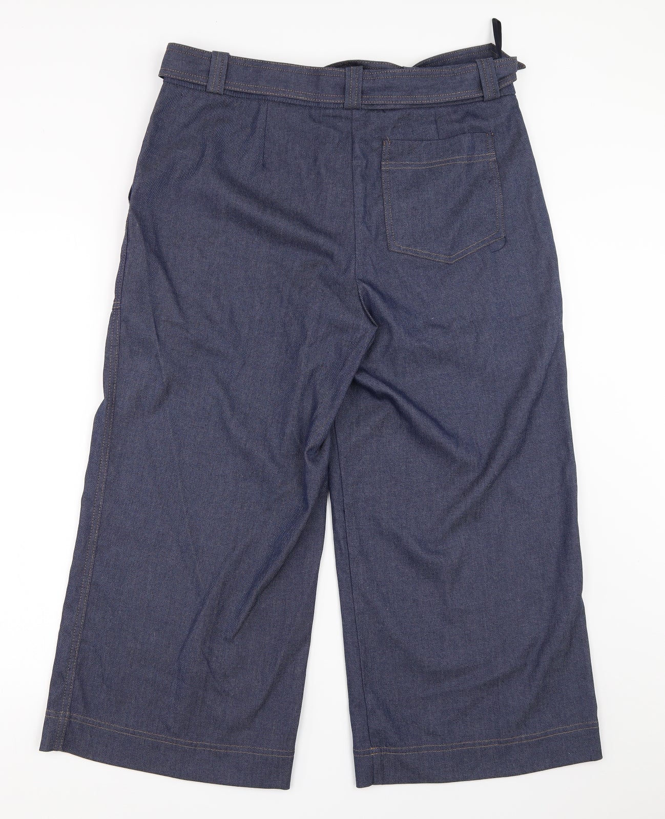 NEXT Womens Blue   Cropped Trousers Size 14 L22.5 in