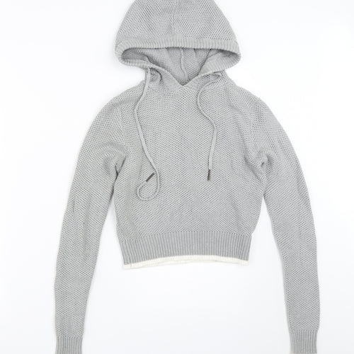 Select Womens Grey   Pullover Hoodie Size 6