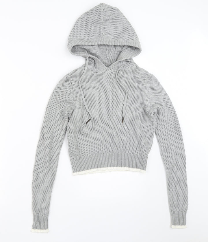 Select Womens Grey   Pullover Hoodie Size 6