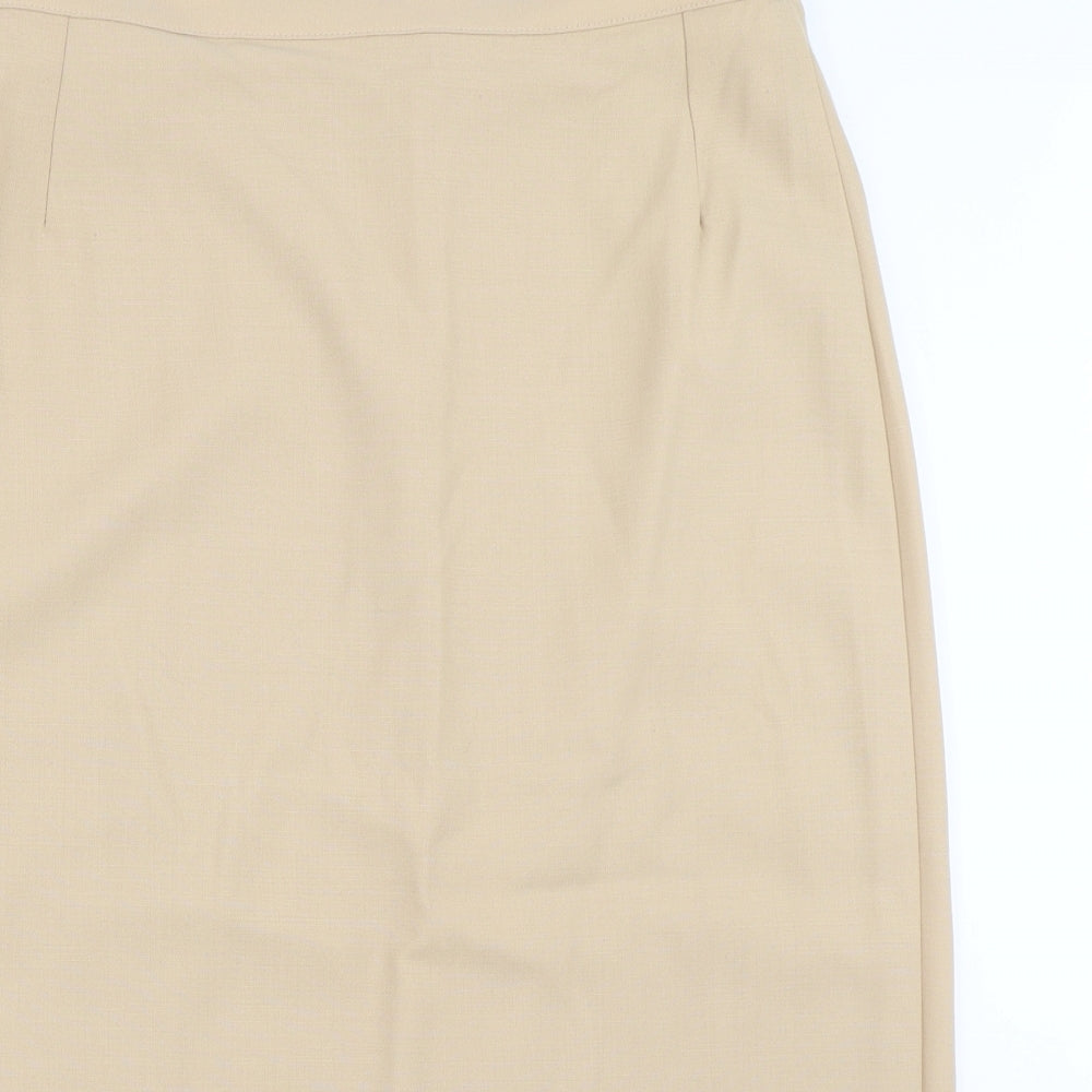 Marks and Spencer Womens Beige   Straight & Pencil Skirt Size 16