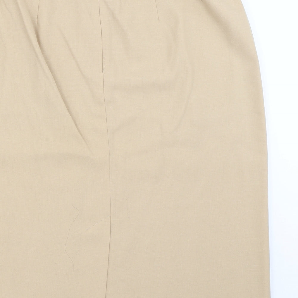 Marks and Spencer Womens Beige   Straight & Pencil Skirt Size 16