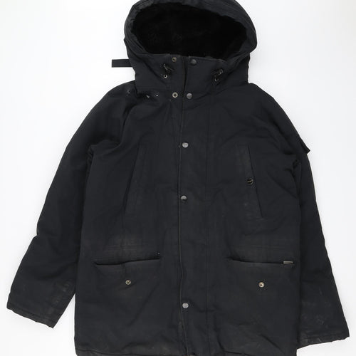 Carhartt Mens Black   Overcoat Coat Size XL