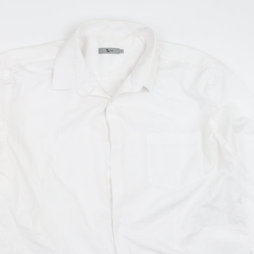 TU Mens White    Dress Shirt Size 17