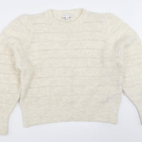Topshop Womens Ivory   Pullover Jumper Size L