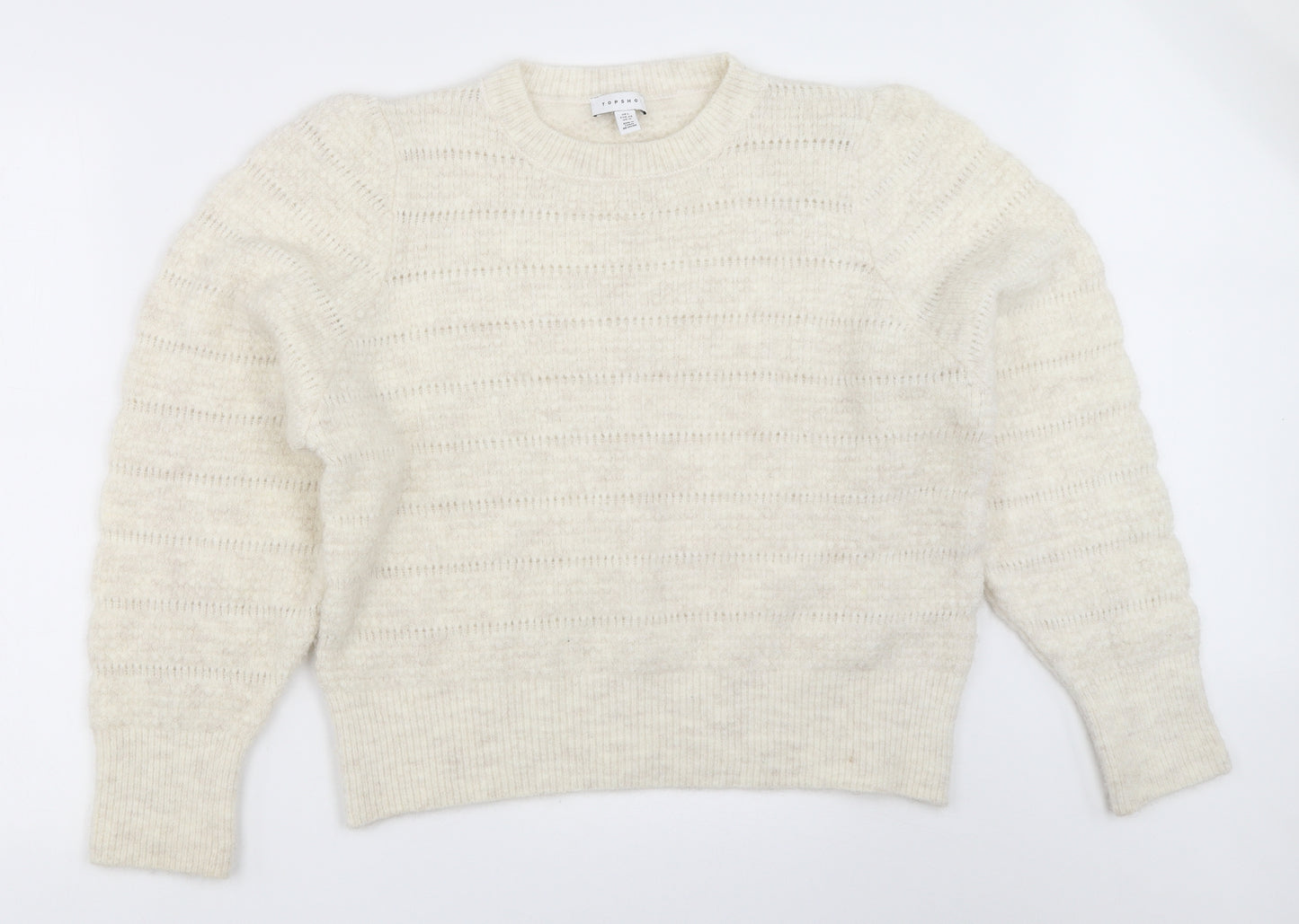 Topshop Womens Ivory   Pullover Jumper Size L