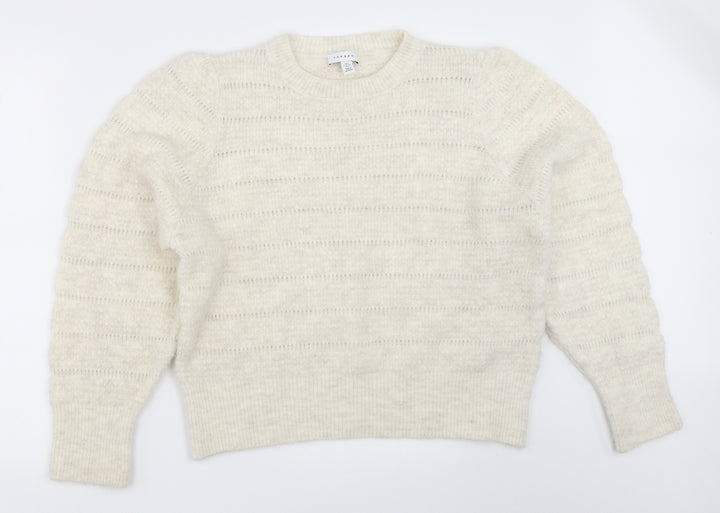 Topshop Womens Ivory   Pullover Jumper Size L