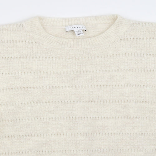 Topshop Womens Ivory   Pullover Jumper Size L