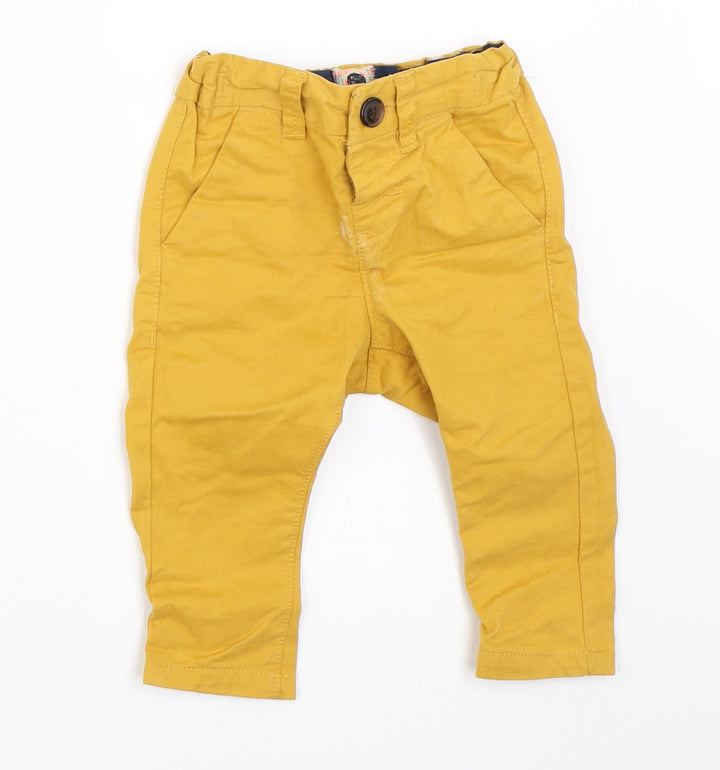 NEXT Boys Yellow Capri Trousers Size 3-6 Months