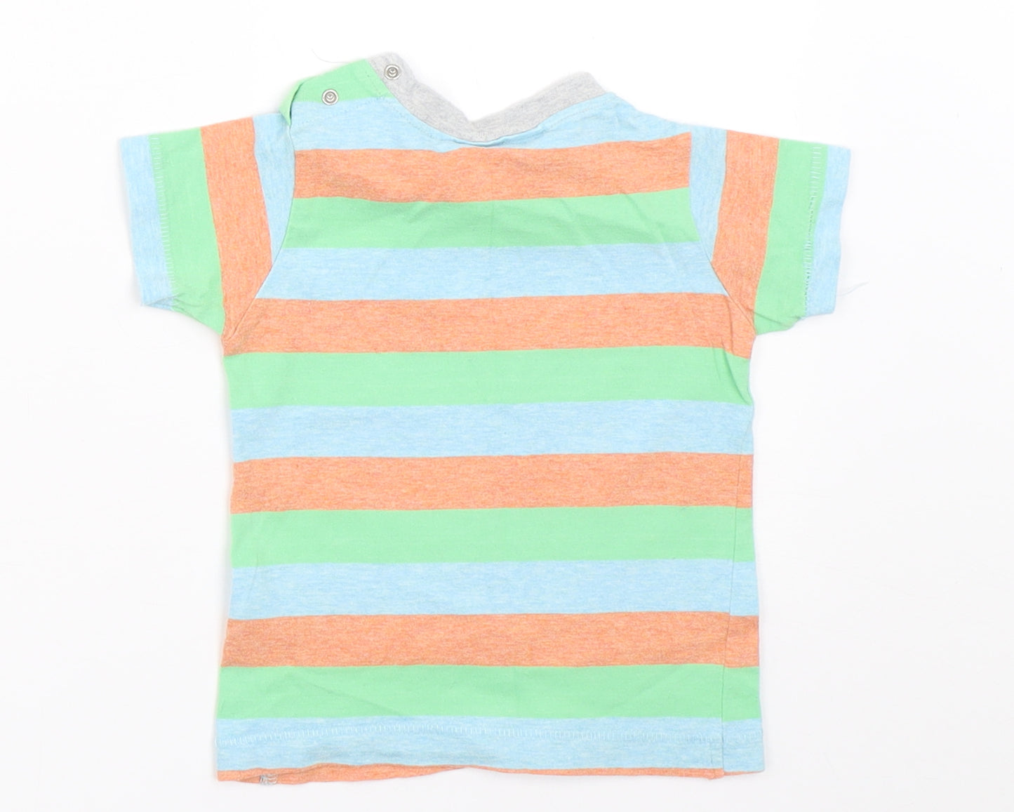 NEXT Boys Green Striped  Basic T-Shirt Size 3-6 Months