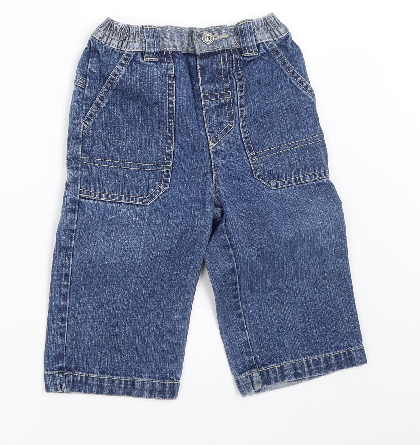 George Boys Blue  Denim Capri Jeans Size 12-18 Months