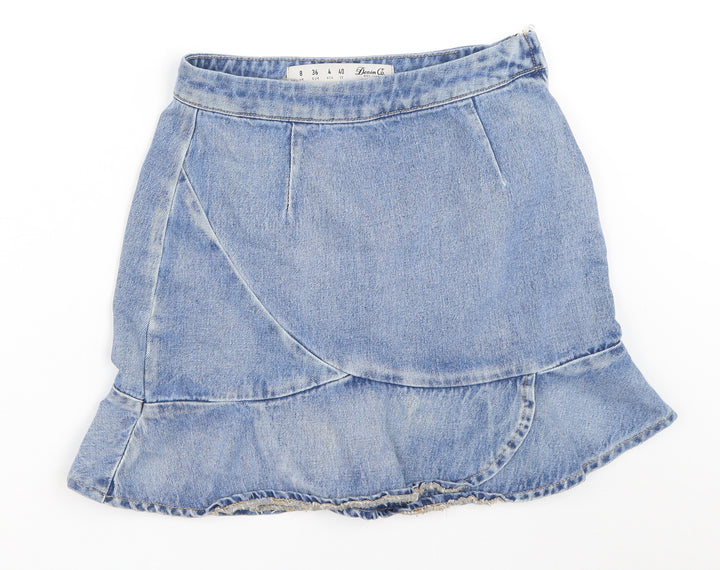 Primark Womens Blue Denim Mini Skirt Size 8